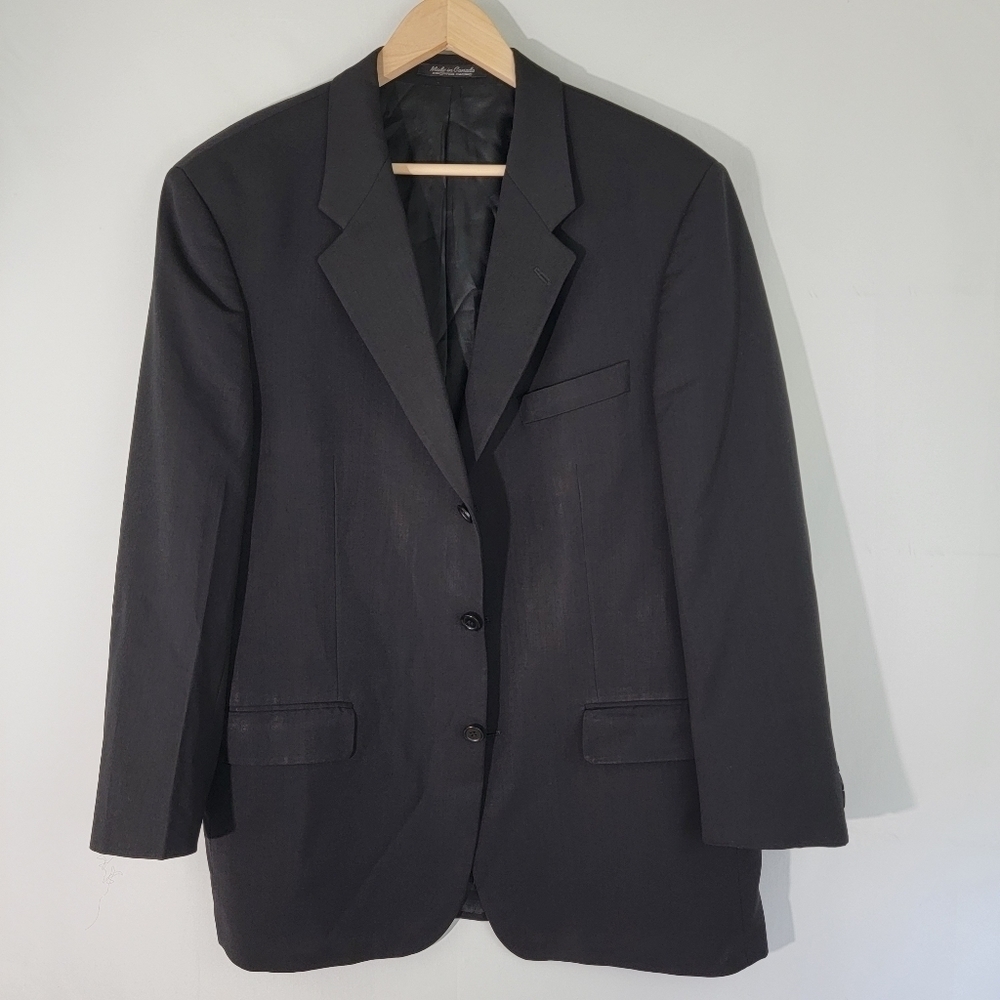 JEAN PAUL GERMAIN Men's Blazer Size 42R 100% Pure New Wool Made in Canada